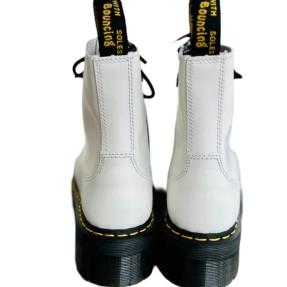 Dr. Martens Jadon BootsWhite Platform Chunky Combat Size 5 NEW - Picture 7 of 14